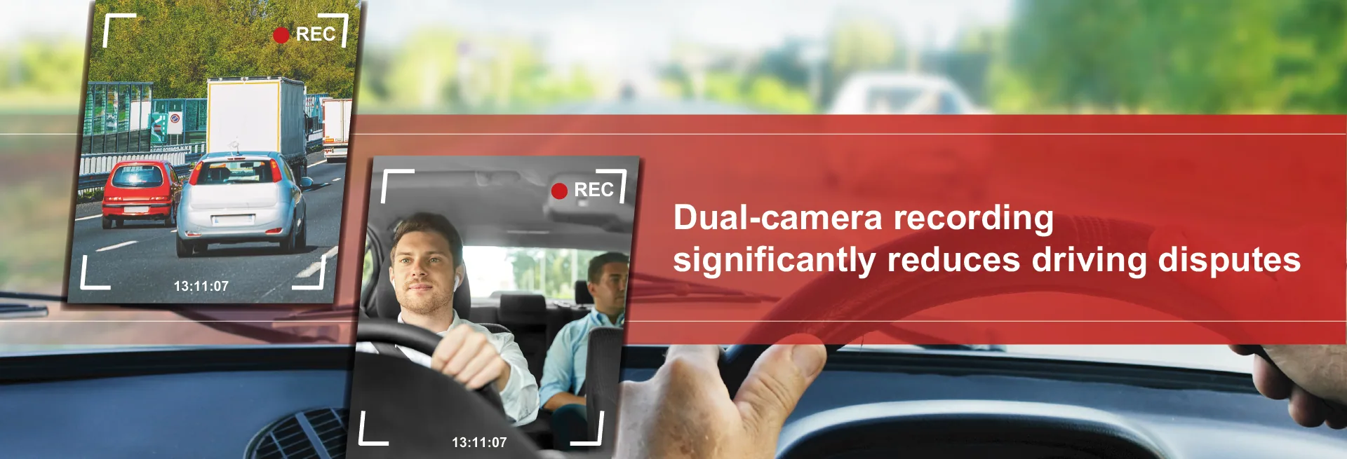 Dual-Lens Dash Cam Banner