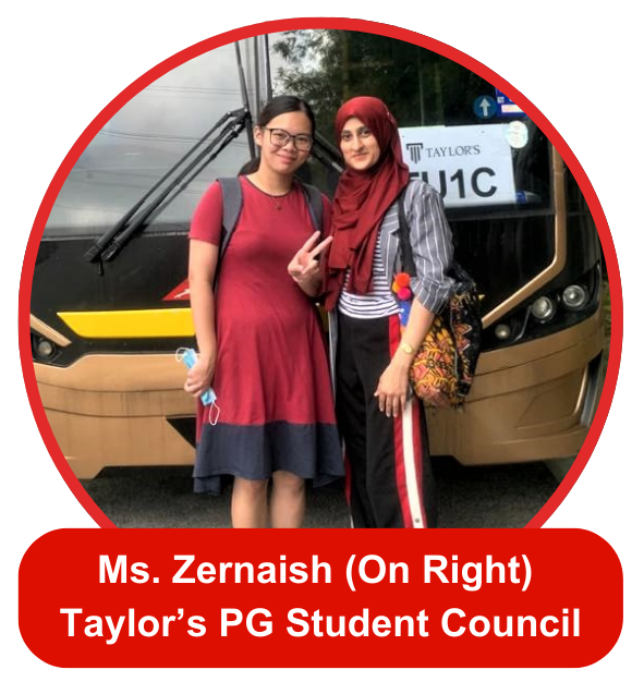 Ms. Zernaish, Taylor’s PG Student Council