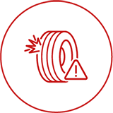 Excessive tyre wear leading to potential blowouts and higher accident risk